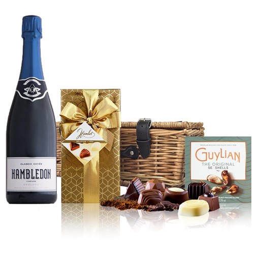 Hambledon Classic Cuvee English 75cl And Chocolates Hamper